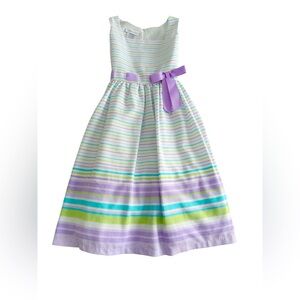 Bonnie Jean Striped Multicolor Dress